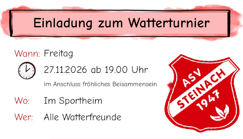 Watterturnier ASV Steinach
